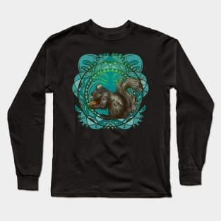 Squirrel Mandala Long Sleeve T-Shirt